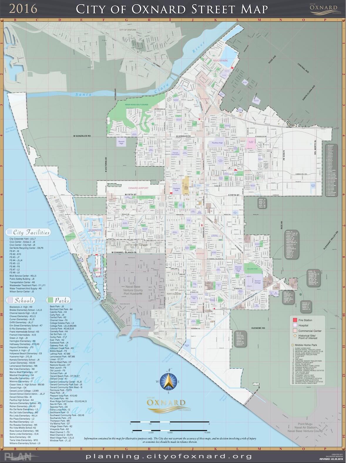 Oxnard Street Map California